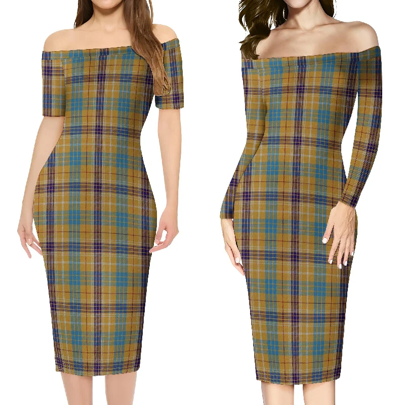 Ottawa Canada Tartan Off Shoulder Lady Dress