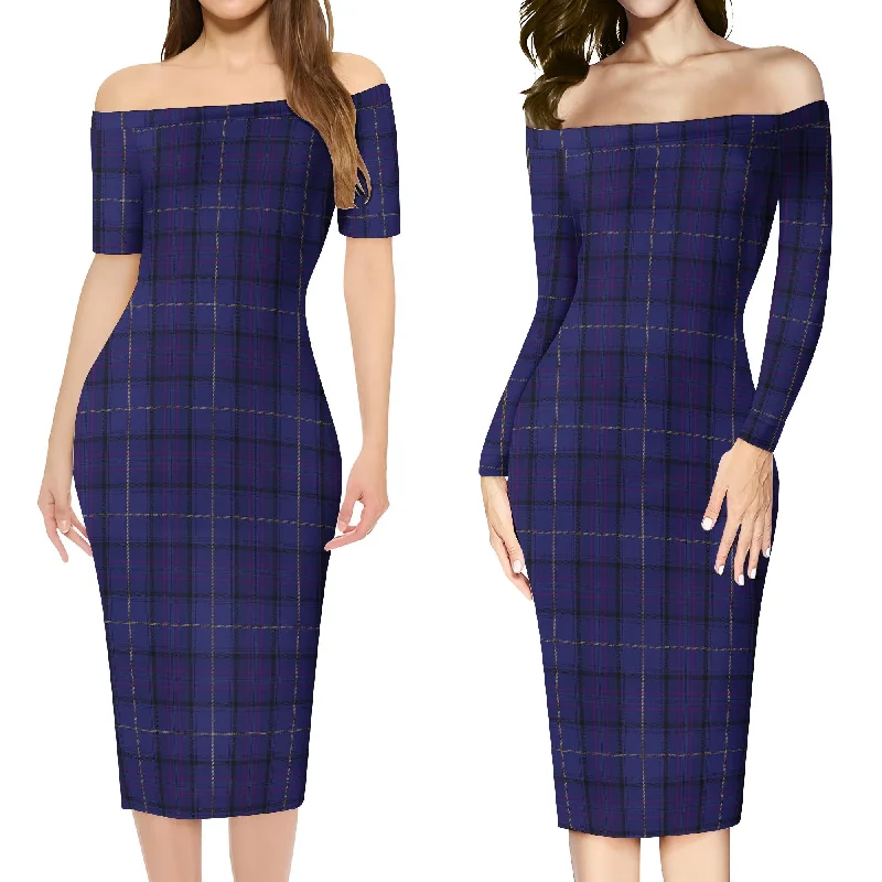 Payne Tartan Off Shoulder Lady Dress