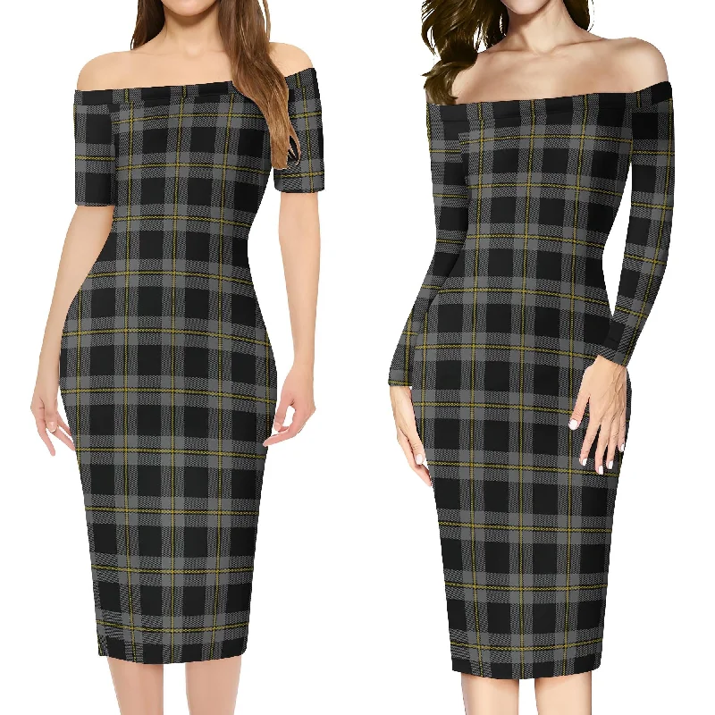 Perry Ancient Tartan Off Shoulder Lady Dress