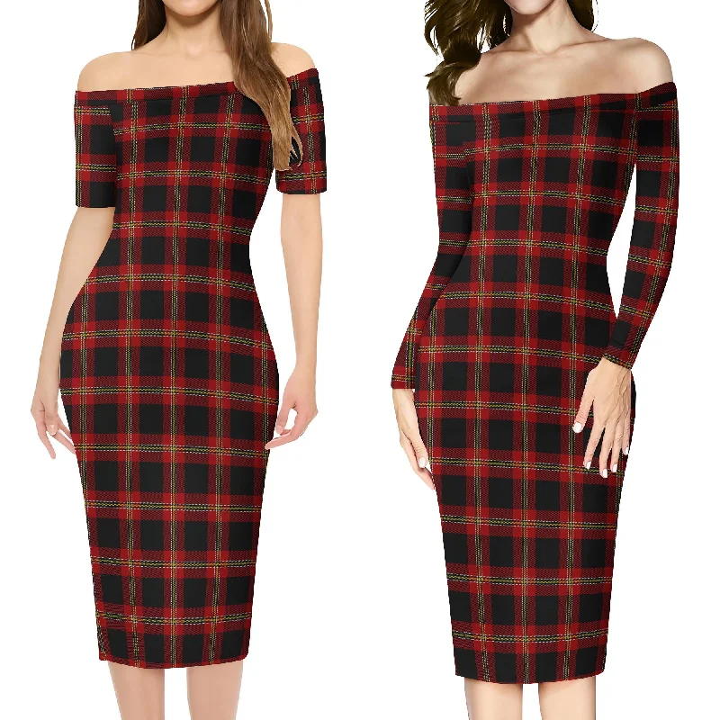 Perry-Pirrie Tartan Off Shoulder Lady Dress