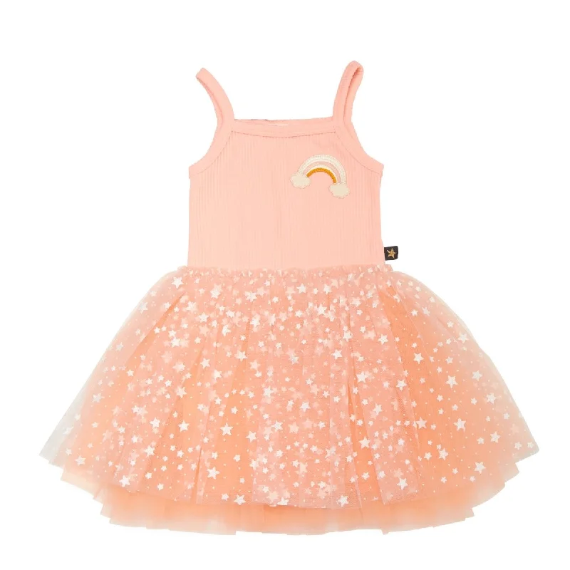 RAINBOW PATCH TUTU DRESS