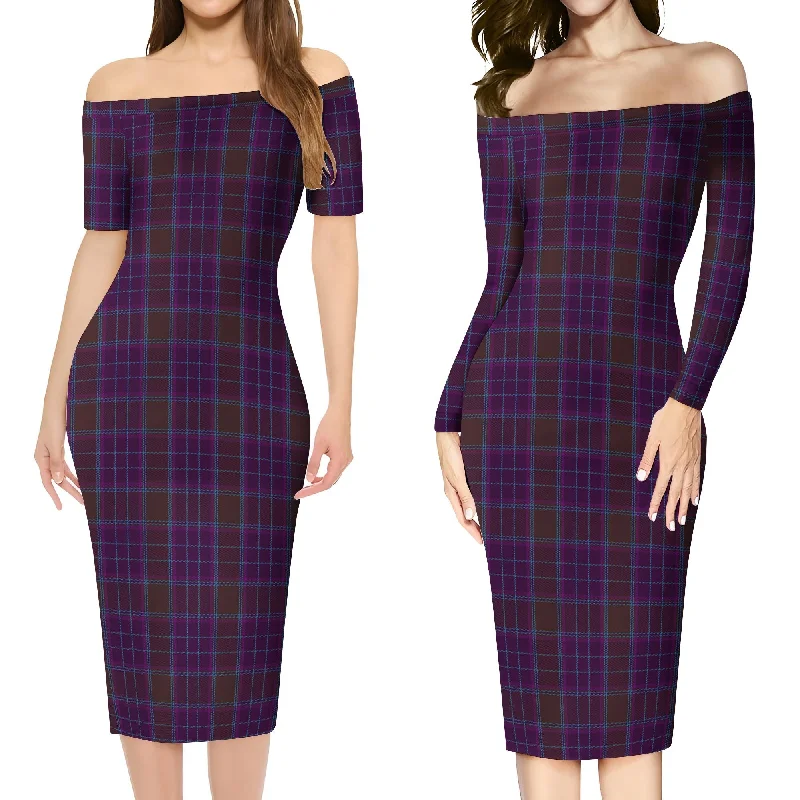 Phillips Tartan Off Shoulder Lady Dress