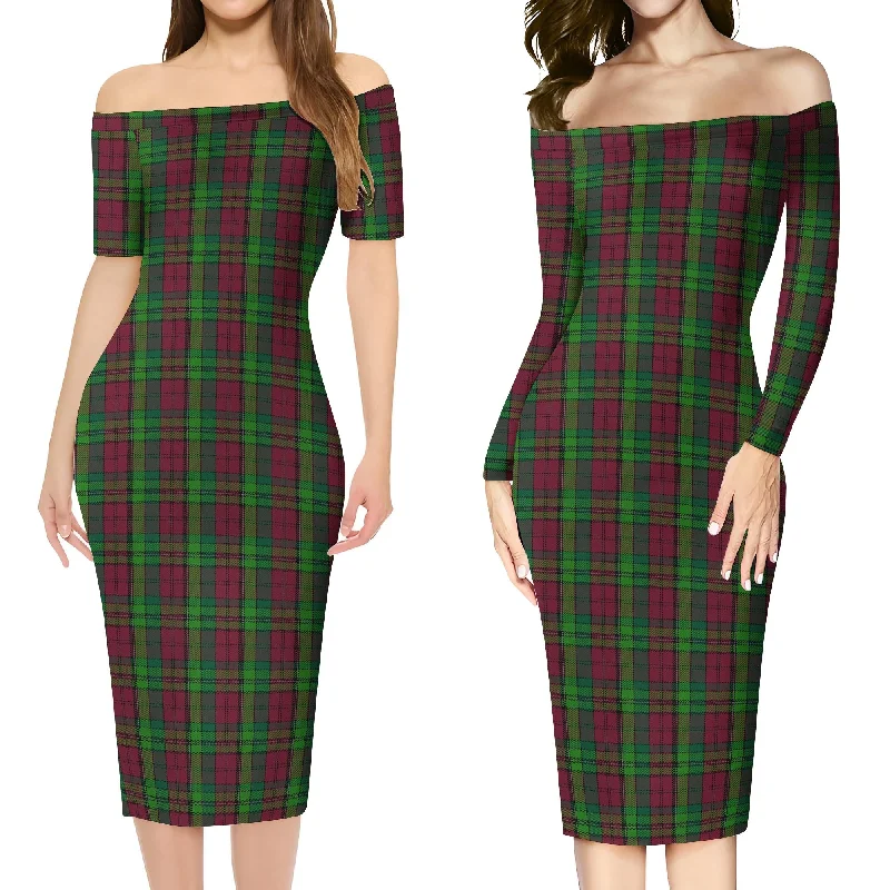 Pope of Wales Tartan Off Shoulder Lady Dress