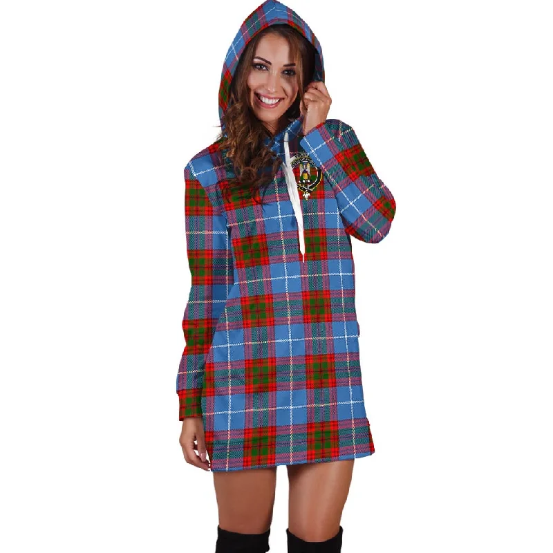 Preston Tartan Hoodie Dress with Family Crest