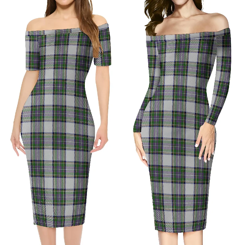 Pritchard Tartan Off Shoulder Lady Dress