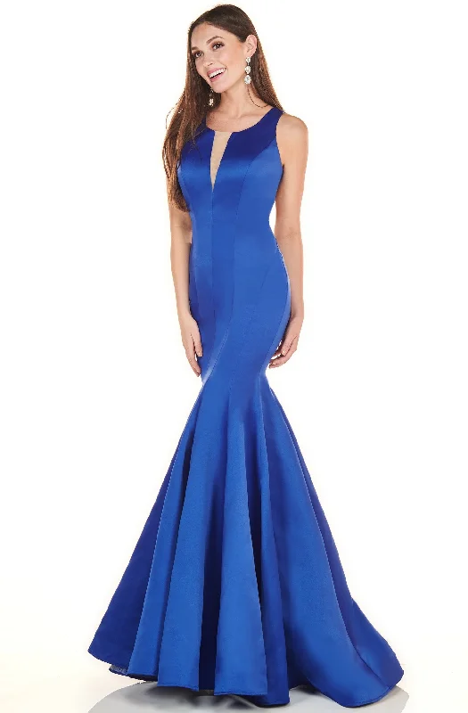 Rachel Allan Homecoming 4156 - Sleek Illusion Plunge Mermaid Gown