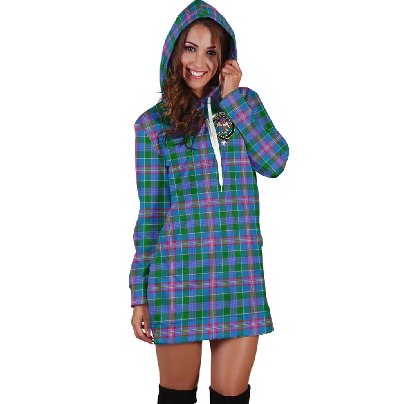 Ralston Tartan Hoodie Dress with Family Crest