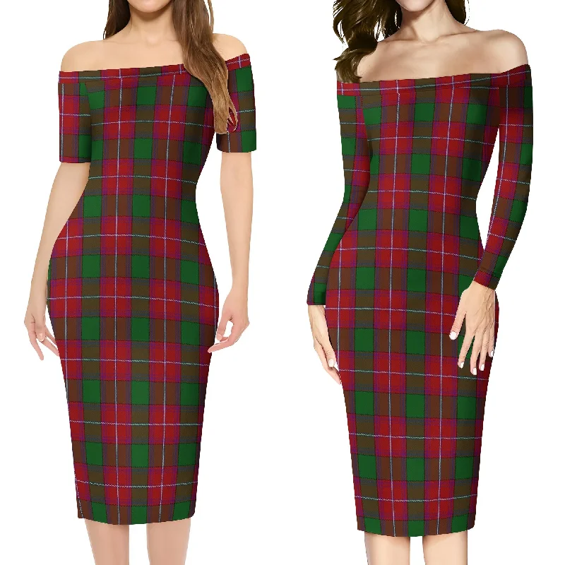 Rattray Tartan Off Shoulder Lady Dress