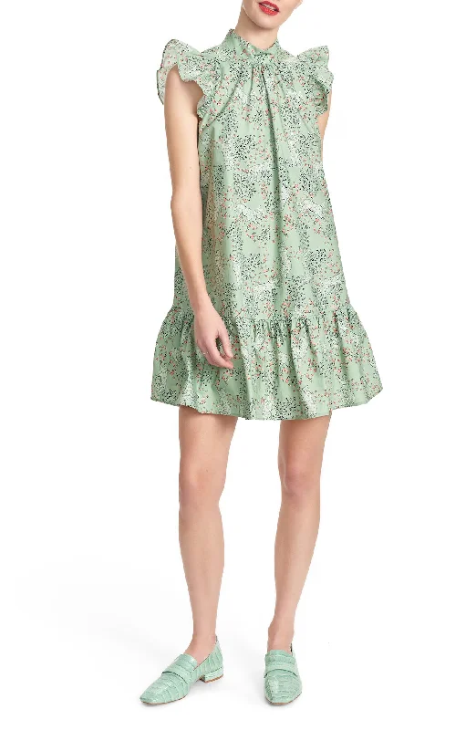 ROANNE RUFFLE SH.DRESS - Garden Leopard