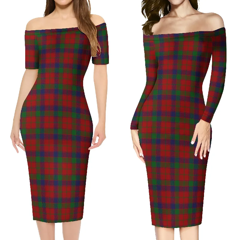 Robertson Tartan Off Shoulder Lady Dress