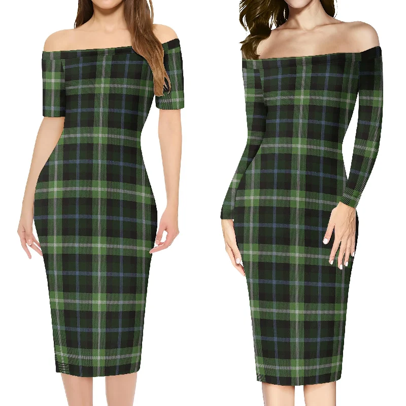 Rodger Tartan Off Shoulder Lady Dress