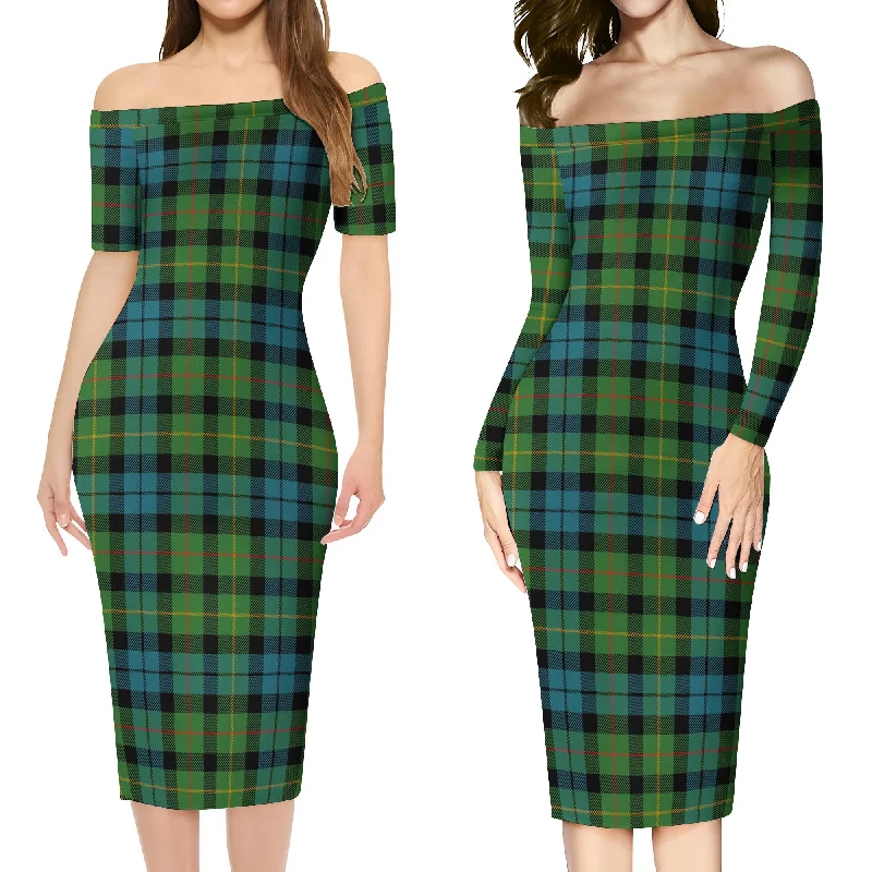 Rollo Ancient Tartan Off Shoulder Lady Dress