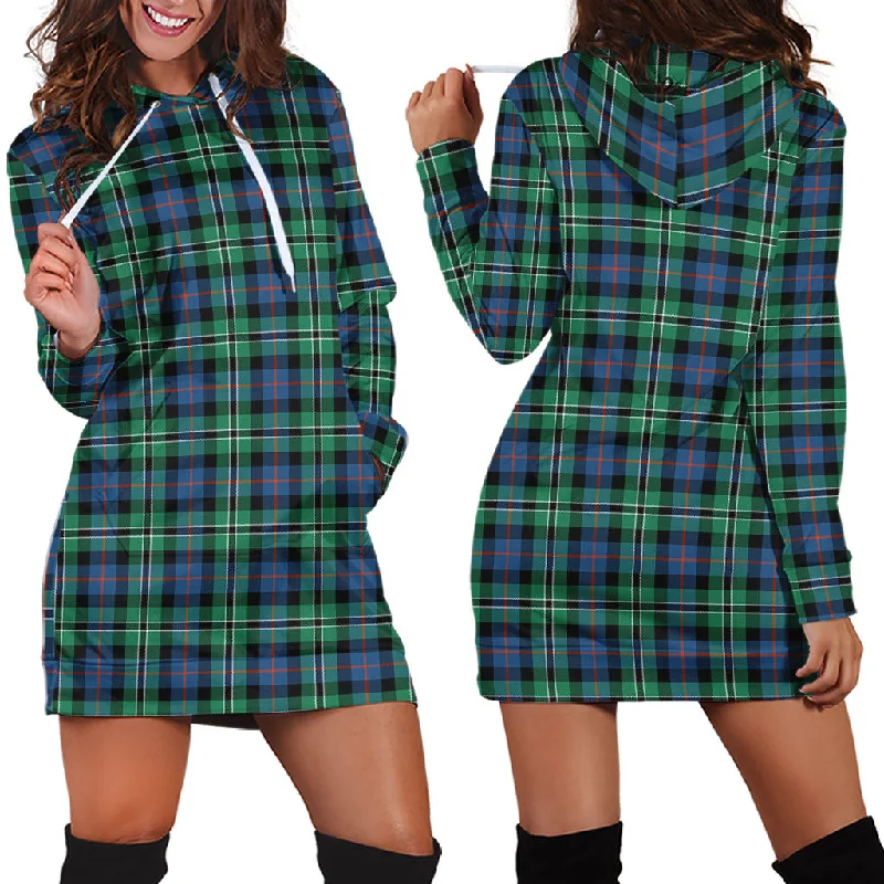 Rose Hunting Ancient Tartan Hoodie Dress