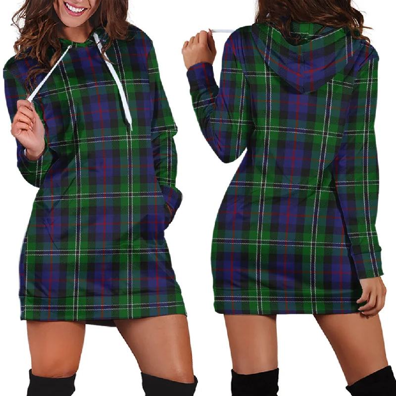 Rose Hunting Tartan Hoodie Dress