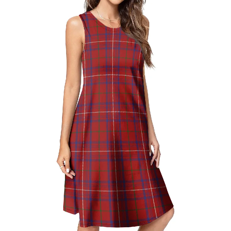 Rose Tartan Womens Casual Dresses