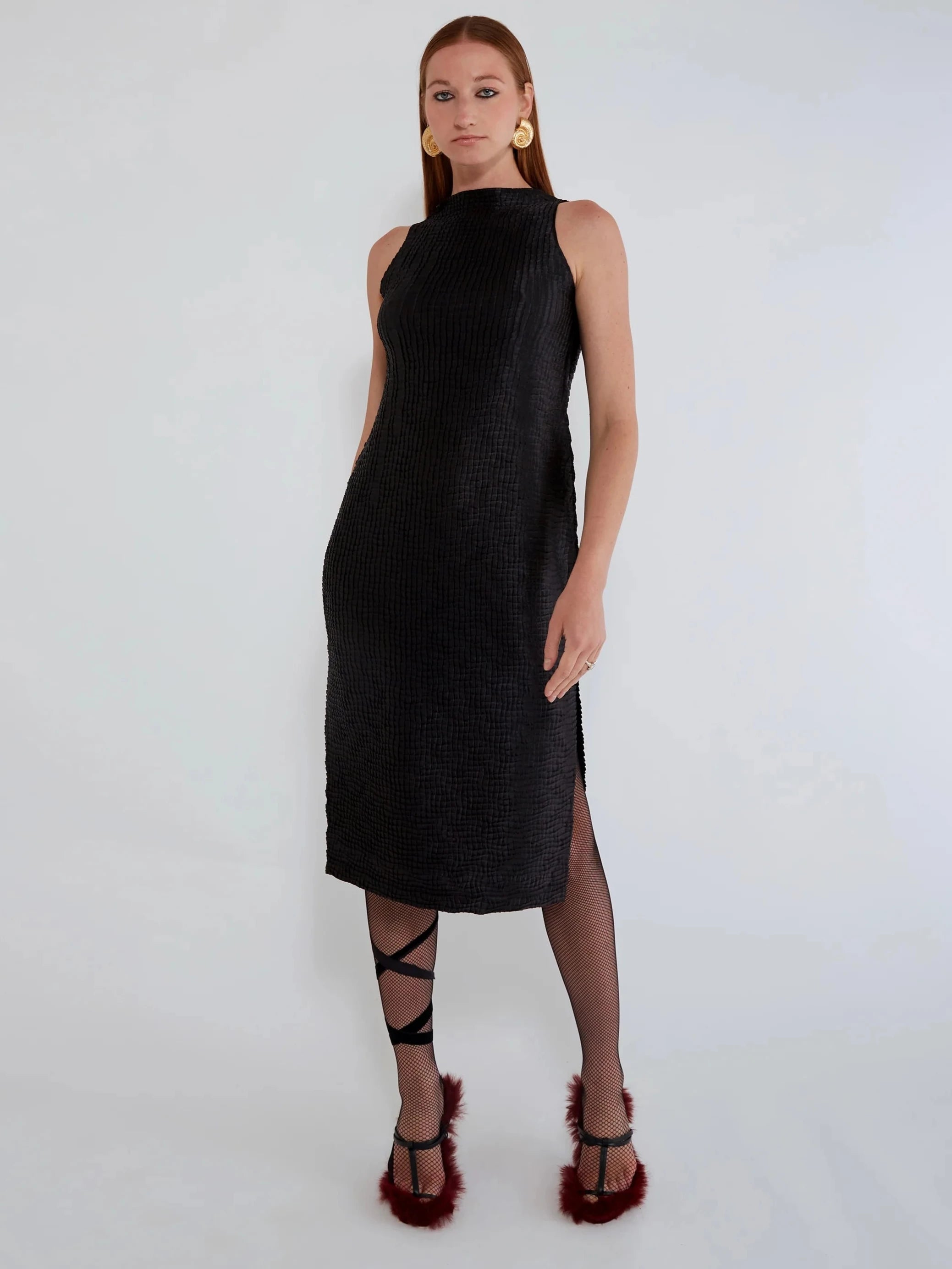 Skin Singlet Dress in Black