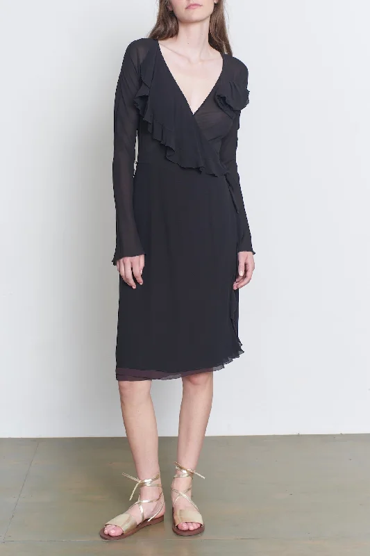 Sonia Rykiel chiffon wrap dress - Vintage