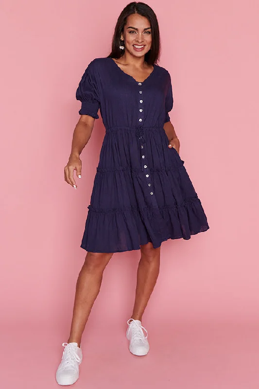 Sonya Navy Dress