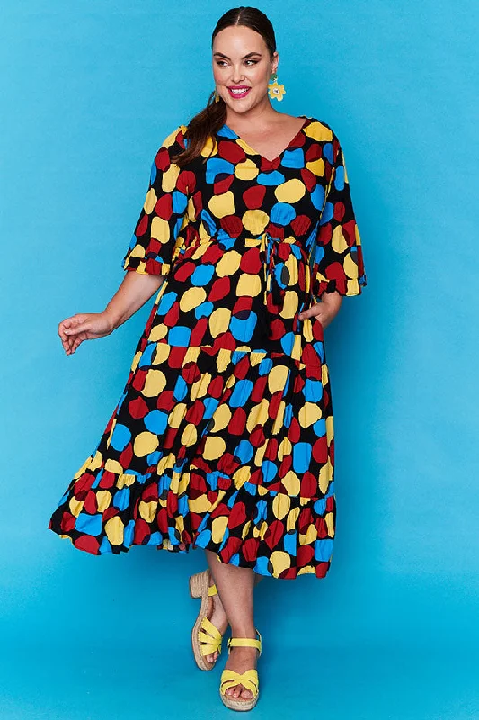 Suzanna Black Spots Dress