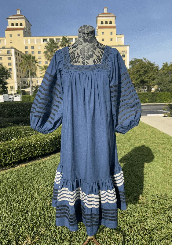 Sybil Dress in Sea Blue