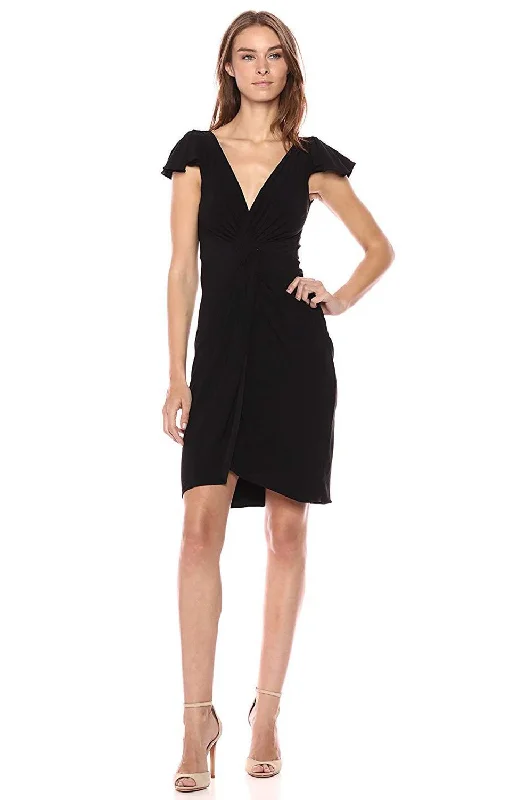 Taylor - Knotted Twist Bodice Solid Jersey Sheath Dress 9780MJSC