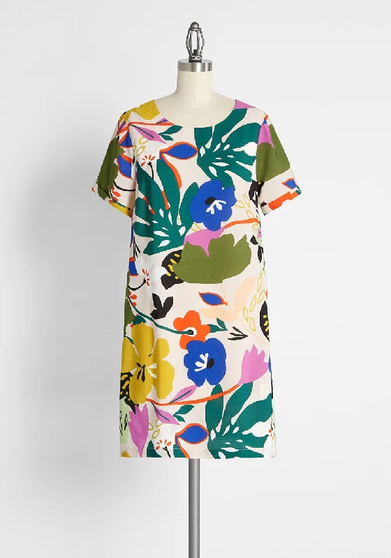 Tropical Palette Shift Dress