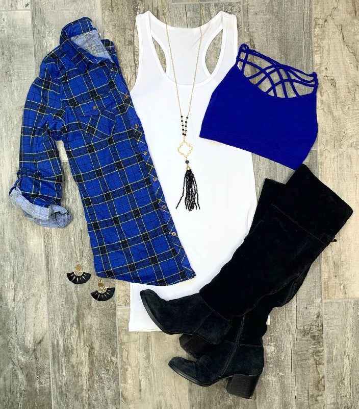 Basic Tank Dress: White Bohemian Tank Dress