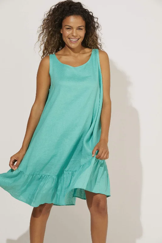 CABANA TANK DRESS - LAGOON Sleeveless Casual Dress