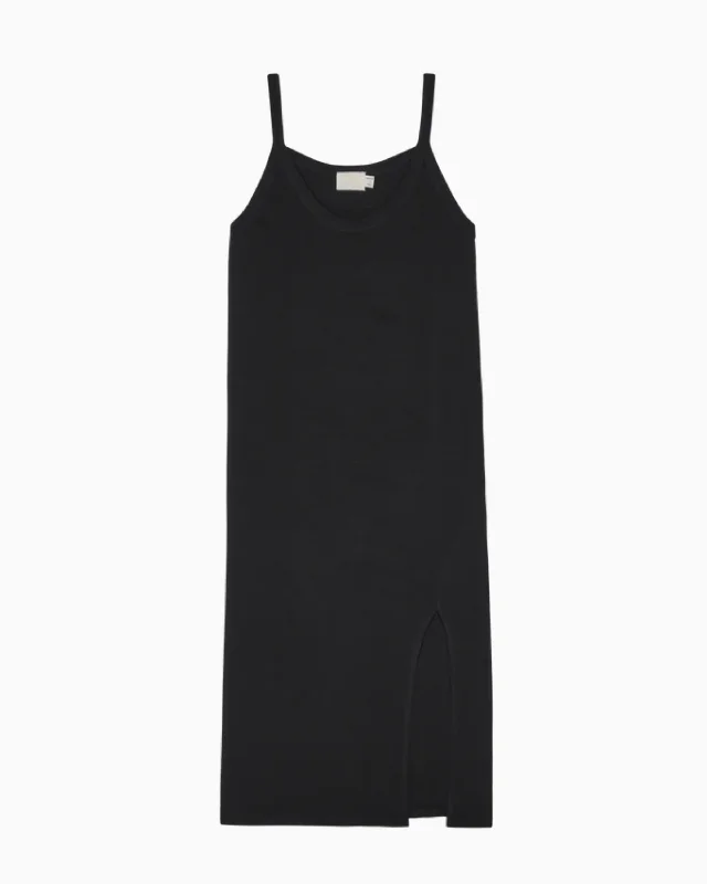Nation Genevieve Tank Dress in Black Tank Dress with Pockets