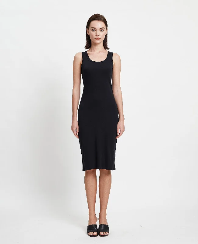 Supima Ribbed Tank Dress Trendy Sleeveless Dress