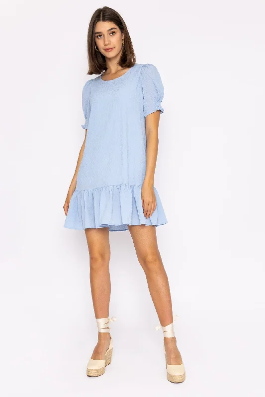 Mini Shift Dress in Blue