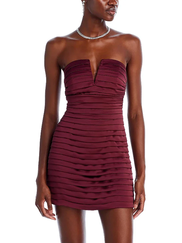 Womens Boning Mini Cocktail And Party Dress