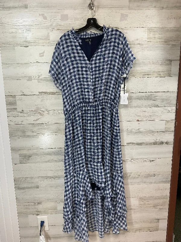 Dress Casual Maxi By 1.state In Blue & White, Size: 1x