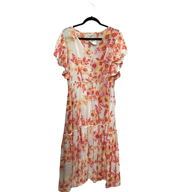 Dress Casual Maxi By Easel In Floral Print, Size: 1x