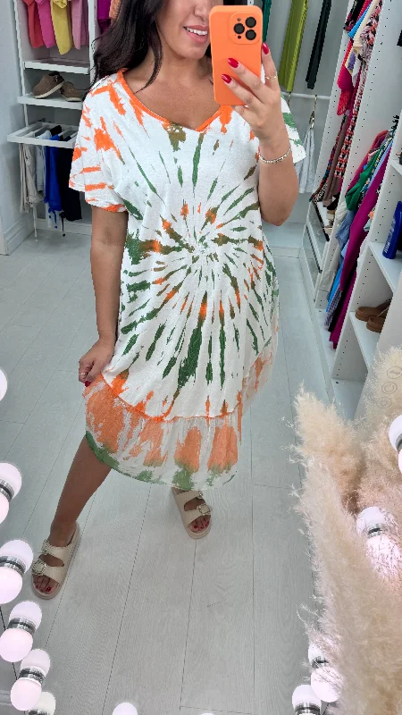 Kamilah Tie Dye Midi Dress