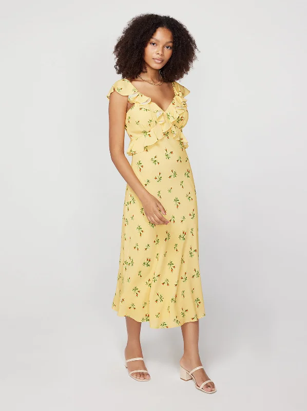 Rosemary Buttercup Rosebud Midi Dress