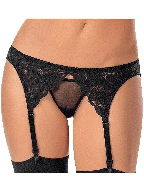 Escante EL-54006X Queen Lace & Mesh Garterbelt