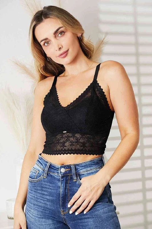 JadyK Skye Full Size Lace Bralette in Black